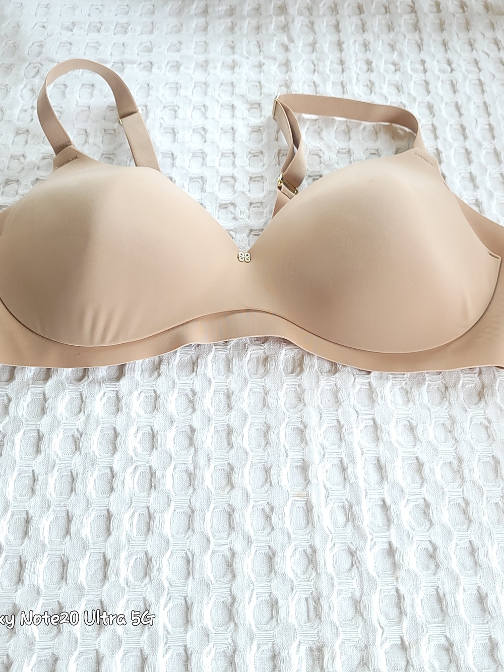 Honeylove CloudEmbrace Wireless Contour T-Shirt Bra Sand Beige 40B EUC